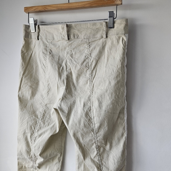 Annette Goertz Germany 2020 Cream And White Stripe Split Hem Leisure Pants - Picture 10 of 15
